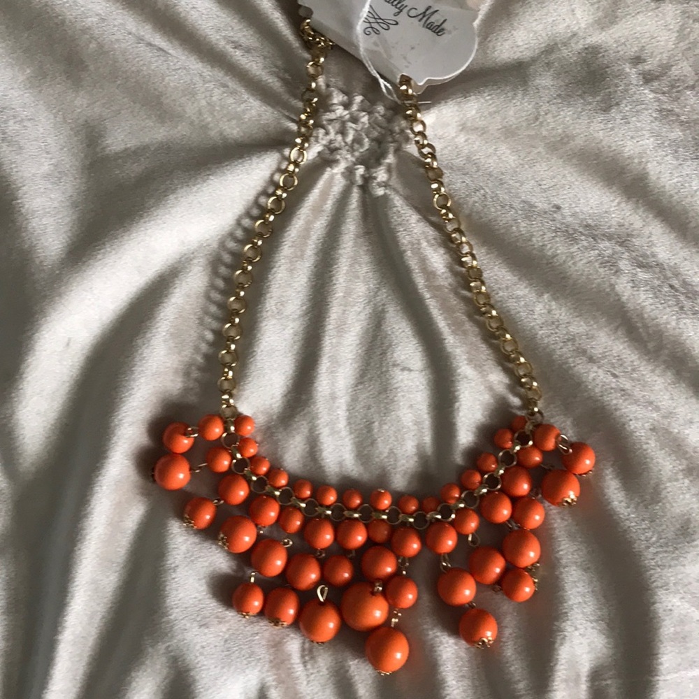 Orange and gold necklace